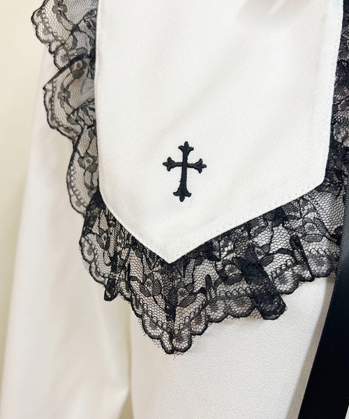 MA*RS(アメーバーマーズ)の「クロス刺繍襟ブラウス(シャツ/ブラウス・レディース・ホワイト/ブラック/ホワイト×ブラック・FREE)」の7枚目の写真