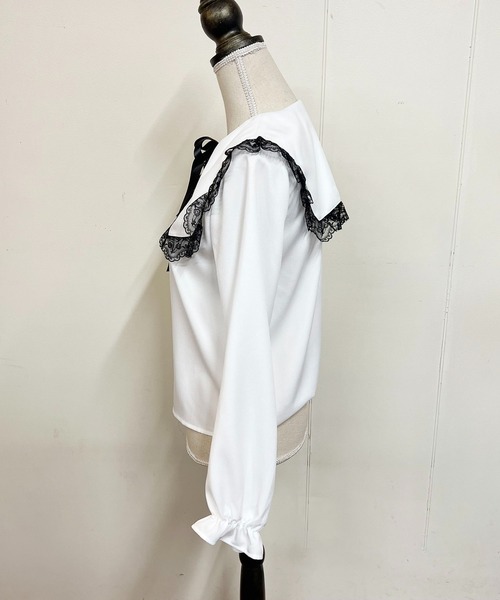 MA*RS(アメーバーマーズ)の「クロス刺繍襟ブラウス(シャツ/ブラウス・レディース・ホワイト/ブラック/ホワイト×ブラック・FREE)」の9枚目の写真