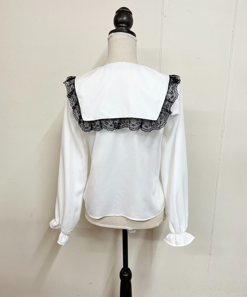 MA*RS(アメーバーマーズ)の「クロス刺繍襟ブラウス(シャツ/ブラウス・レディース・ホワイト/ブラック/ホワイト×ブラック・FREE)」の10枚目の写真
