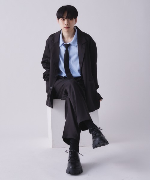 EDEL（エーデル）の「EDEL - ピークドラペルテーラードジャケット（テーラードジャケット・メンズ・ブラック/チェック・MEDIUM/LARGE）」の5枚目の写真