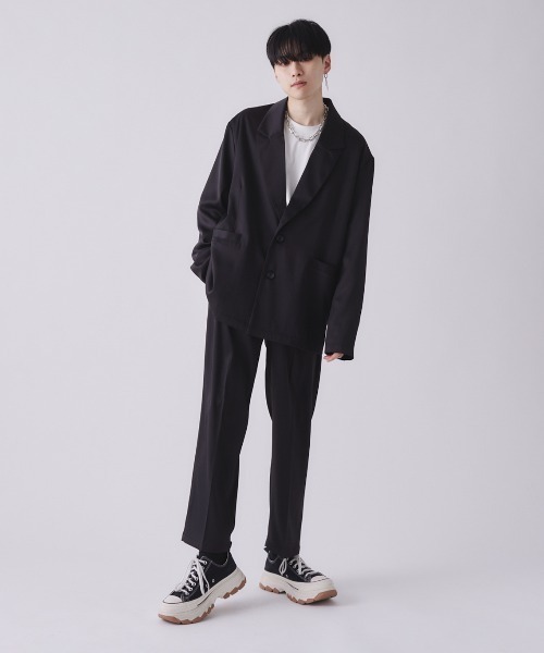 EDEL（エーデル）の「EDEL - ピークドラペルテーラードジャケット（テーラードジャケット・メンズ・ブラック/チェック・MEDIUM/LARGE）」の6枚目の写真