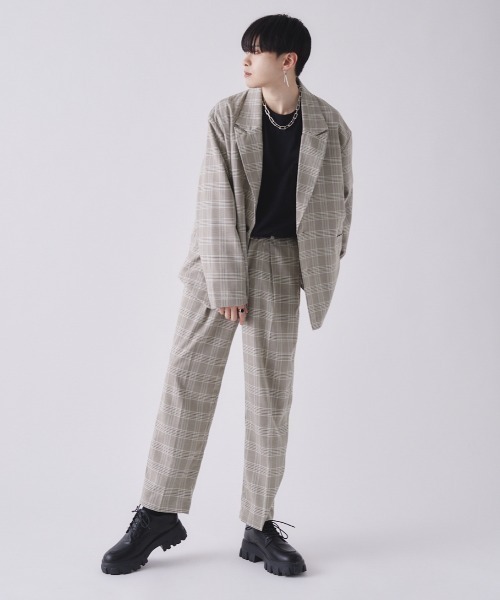 EDEL（エーデル）の「EDEL - ピークドラペルテーラードジャケット（テーラードジャケット・メンズ・ブラック/チェック・MEDIUM/LARGE）」の12枚目の写真