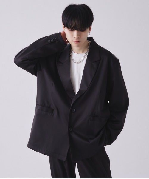 EDEL（エーデル）の「EDEL - ピークドラペルテーラードジャケット（テーラードジャケット・メンズ・ブラック/チェック・MEDIUM/LARGE）」の14枚目の写真