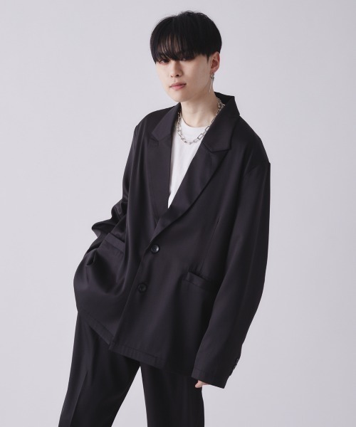 EDEL（エーデル）の「EDEL - ピークドラペルテーラードジャケット（テーラードジャケット・メンズ・ブラック/チェック・MEDIUM/LARGE）」の16枚目の写真