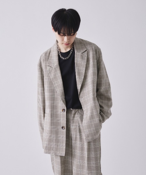 EDEL（エーデル）の「EDEL - ピークドラペルテーラードジャケット（テーラードジャケット・メンズ・ブラック/チェック・MEDIUM/LARGE）」の18枚目の写真