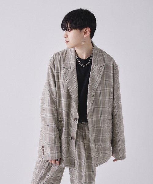 EDEL（エーデル）の「EDEL - ピークドラペルテーラードジャケット（テーラードジャケット・メンズ・ブラック/チェック・MEDIUM/LARGE）」の20枚目の写真