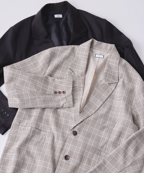 EDEL（エーデル）の「EDEL - ピークドラペルテーラードジャケット（テーラードジャケット・メンズ・ブラック/チェック・MEDIUM/LARGE）」の22枚目の写真