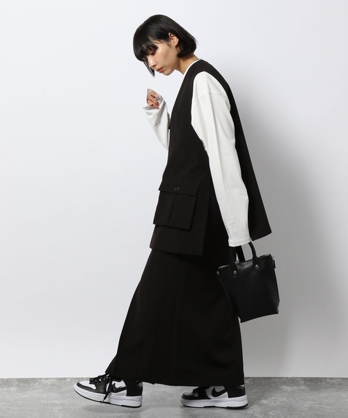 PAGEBOY（ページボーイ）の「クリアミリタリーベスト（その他アウター・レディース・ブラック系その他/ブラック/グレイッシュベージュ・FREE）」の7枚目の写真