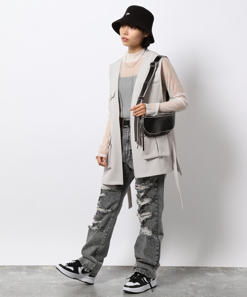 PAGEBOY（ページボーイ）の「クリアミリタリーベスト（その他アウター・レディース・ブラック系その他/ブラック/グレイッシュベージュ・FREE）」の16枚目の写真