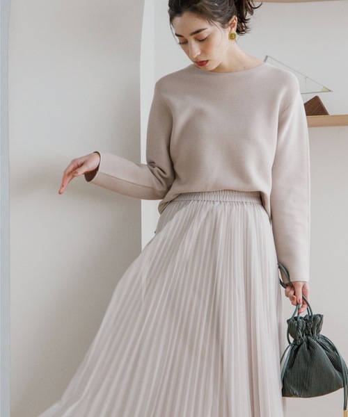 OPAQUE.CLIP(オペークドットクリップ)の「◆オーガニックコットン ボートネックニット【洗濯機洗い可/UVケア/7色展開】(ニット/セーター・レディース・レモンイエロー/ブルー/ホワイト系5/ライトグレー/ブラック/オフホワイト/グリーン・38/36/40/34/42)」の21枚目の写真