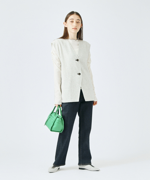 PICHE ABAHOUSE(ピシェ アバハウス)の「ポインテッドトゥレースアップバブーシュ(ドレスシューズ・レディース・ブラック/ホワイト/ライトグレー・36/37/39/38/35)」の10枚目の写真
