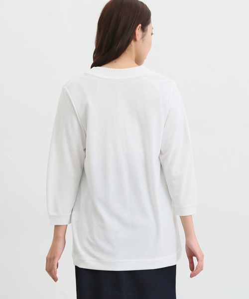 Honeys（ハニーズ）の「８分袖ラウンドカーディガン（カーディガン/ボレロ・レディース・杢グレー/ブルー系その他/グリーン/ベージュ/ネイビー/ホワイト/ブラック・L/LL/M）」の14枚目の写真