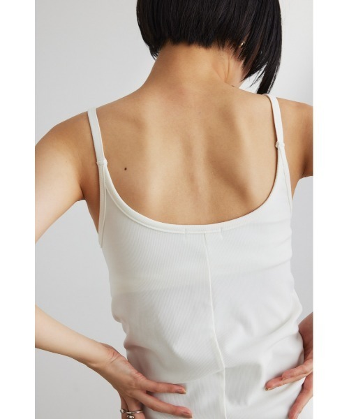 STYLEMIXER（スタイルミキサー）の「バックオープンカップ付きキャミソール（キャミソール・レディース・ホワイト/ブラック/ベージュ・SMALL/MEDIUM）」の8枚目の写真