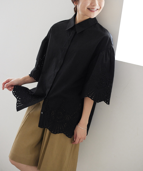 スローブイエナ別注♡新品カットワークブラウス カットワークブラウス（シャツ/ブラウス）｜SLOBE IENA