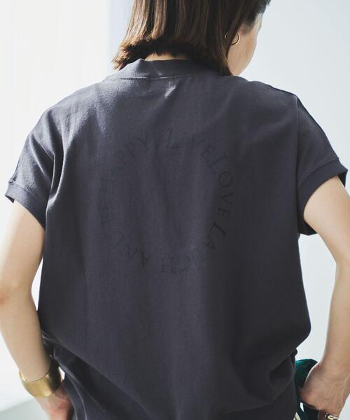 coen(コーエン)の「リピT・バックプリントハイネックTシャツ(WEB限定カラー)(Tシャツ/カットソー・レディース・ナチュラル/ホワイト/ベージュ/ダークグレー/コバルトブルー・M/L)」の22枚目の写真