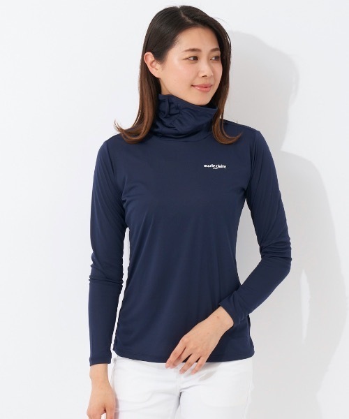 marie claire(マリ・クレール)の「【marie claire:マリ.クレール】レディース長袖ハイネックインナーシャツ ゴルフ(シャツ/ブラウス・レディース・ホワイト/ネイビー/ブラック・MEDIUM/LARGE/X-LARGE)」の1枚目の写真