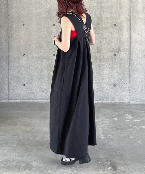 PAGEBOY（ページボーイ）の「タックボリュームジャンスカ（ジャンパースカート・レディース・オレンジ系その他/ブラック/グレイッシュベージュ・S/M）」の13枚目の写真