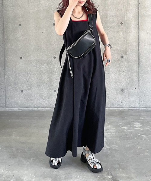 PAGEBOY（ページボーイ）の「タックボリュームジャンスカ（ジャンパースカート・レディース・オレンジ系その他/ブラック/グレイッシュベージュ・S/M）」の9枚目の写真