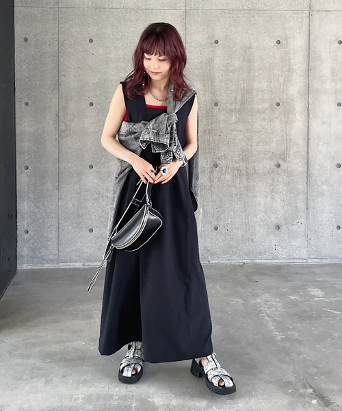 PAGEBOY（ページボーイ）の「タックボリュームジャンスカ（ジャンパースカート・レディース・オレンジ系その他/ブラック/グレイッシュベージュ・S/M）」の15枚目の写真