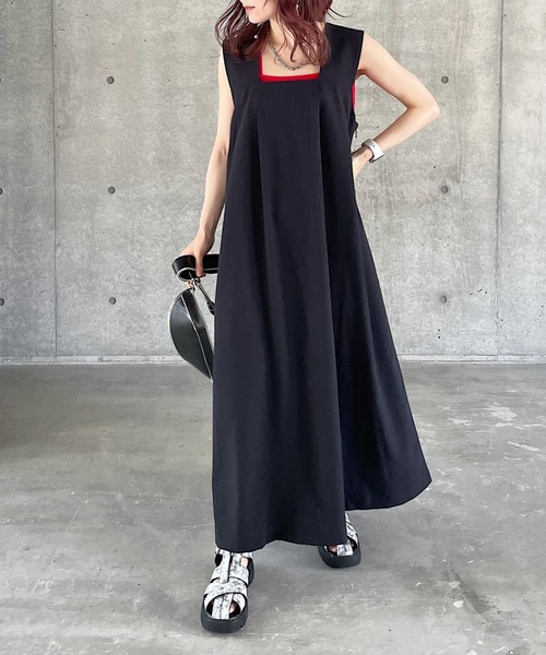 PAGEBOY（ページボーイ）の「タックボリュームジャンスカ（ジャンパースカート・レディース・オレンジ系その他/ブラック/グレイッシュベージュ・S/M）」の10枚目の写真