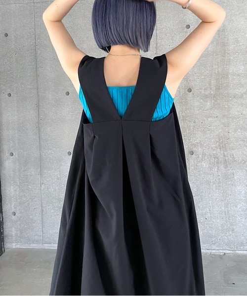 PAGEBOY（ページボーイ）の「タックボリュームジャンスカ（ジャンパースカート・レディース・オレンジ系その他/ブラック/グレイッシュベージュ・S/M）」の4枚目の写真