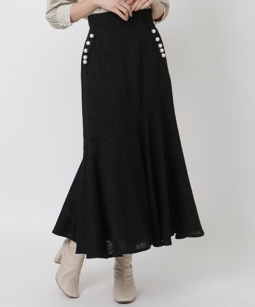 WILLSELECTION（ウィルセレクション）の「ツイードマーメイドスカート（スカート・レディース・ブラック/ミント/オフホワイト・MEDIUM/SMALL）」の9枚目の写真
