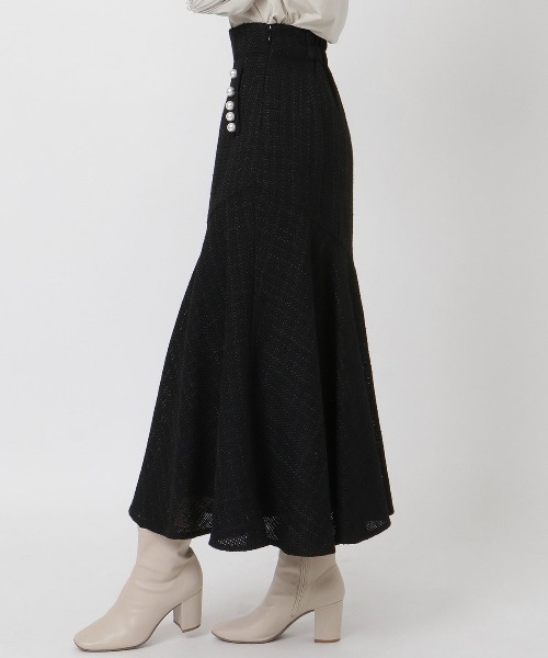 WILLSELECTION（ウィルセレクション）の「ツイードマーメイドスカート（スカート・レディース・ブラック/ミント/オフホワイト・MEDIUM/SMALL）」の10枚目の写真