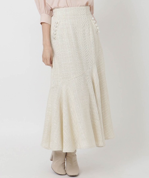WILLSELECTION（ウィルセレクション）の「ツイードマーメイドスカート（スカート・レディース・ブラック/ミント/オフホワイト・MEDIUM/SMALL）」の15枚目の写真