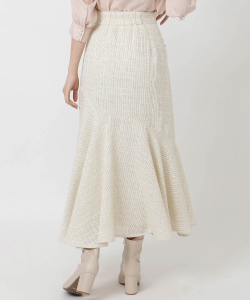 WILLSELECTION（ウィルセレクション）の「ツイードマーメイドスカート（スカート・レディース・ブラック/ミント/オフホワイト・MEDIUM/SMALL）」の4枚目の写真