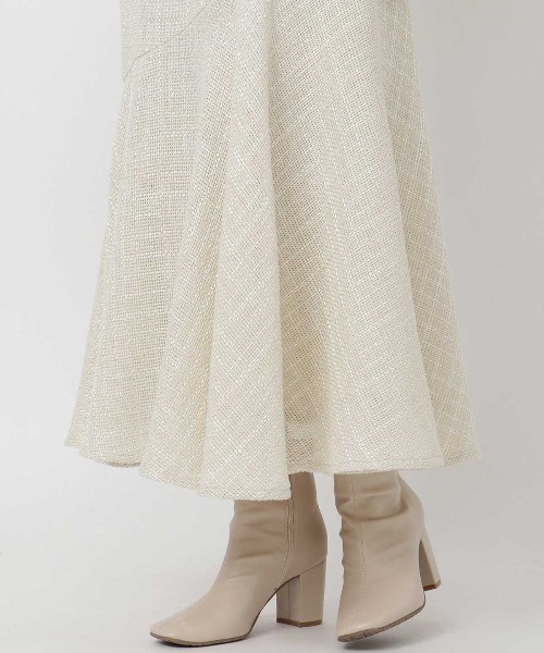 WILLSELECTION（ウィルセレクション）の「ツイードマーメイドスカート（スカート・レディース・ブラック/ミント/オフホワイト・MEDIUM/SMALL）」の6枚目の写真