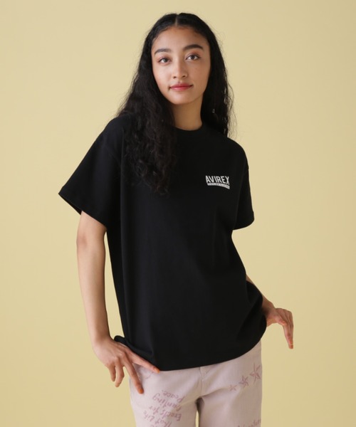 AVIREX（アヴィレックス）の「1COLOR TOMCAT T-SHIRT/ 1カラートムキャットTシャツ（Tシャツ/カットソー・レディース・オフホワイト/ブラック・FREE）」の4枚目の写真