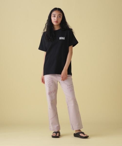 AVIREX（アヴィレックス）の「1COLOR TOMCAT T-SHIRT/ 1カラートムキャットTシャツ（Tシャツ/カットソー・レディース・オフホワイト/ブラック・FREE）」の6枚目の写真