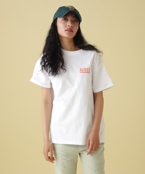 AVIREX（アヴィレックス）の「1COLOR TOMCAT T-SHIRT/ 1カラートムキャットTシャツ（Tシャツ/カットソー・レディース・オフホワイト/ブラック・FREE）」の9枚目の写真