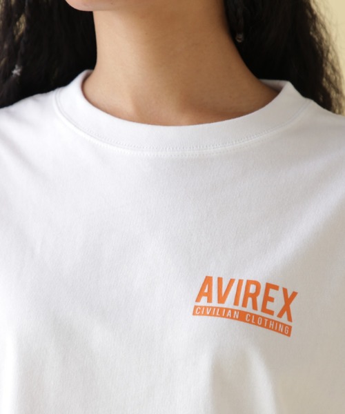 AVIREX（アヴィレックス）の「1COLOR TOMCAT T-SHIRT/ 1カラートムキャットTシャツ（Tシャツ/カットソー・レディース・オフホワイト/ブラック・FREE）」の13枚目の写真