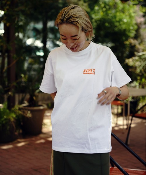 AVIREX（アヴィレックス）の「1COLOR TOMCAT T-SHIRT/ 1カラートムキャットTシャツ（Tシャツ/カットソー・レディース・オフホワイト/ブラック・FREE）」の18枚目の写真