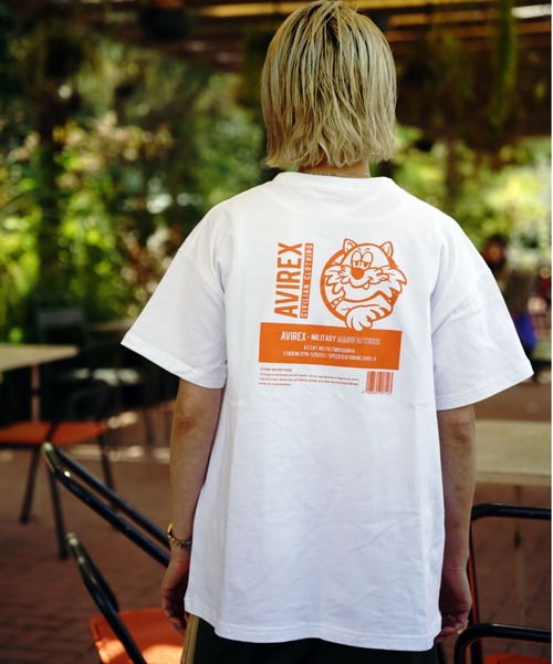 AVIREX（アヴィレックス）の「1COLOR TOMCAT T-SHIRT/ 1カラートムキャットTシャツ（Tシャツ/カットソー・レディース・オフホワイト/ブラック・FREE）」の20枚目の写真