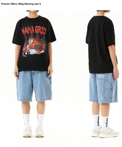 MAHAGRID(マハグリッド)の「『mahagrid/マハグリッド』SKELETON BIKER TEE/スケルトンバイク 半袖Tシャツ カットソー(Tシャツ/カットソー・レディース・ブラック/ホワイト・M/XL/L/S)」の10枚目の写真