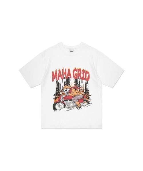 MAHAGRID(マハグリッド)の「『mahagrid/マハグリッド』SKELETON BIKER TEE/スケルトンバイク 半袖Tシャツ カットソー(Tシャツ/カットソー・レディース・ブラック/ホワイト・M/XL/L/S)」の12枚目の写真