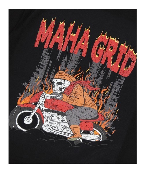 MAHAGRID(マハグリッド)の「『mahagrid/マハグリッド』SKELETON BIKER TEE/スケルトンバイク 半袖Tシャツ カットソー(Tシャツ/カットソー・レディース・ブラック/ホワイト・M/XL/L/S)」の13枚目の写真