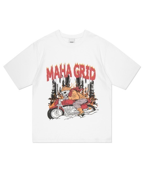 MAHAGRID(マハグリッド)の「『mahagrid/マハグリッド』SKELETON BIKER TEE/スケルトンバイク 半袖Tシャツ カットソー(Tシャツ/カットソー・レディース・ブラック/ホワイト・M/XL/L/S)」の16枚目の写真