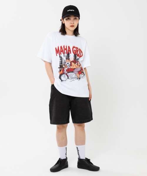 MAHAGRID(マハグリッド)の「『mahagrid/マハグリッド』SKELETON BIKER TEE/スケルトンバイク 半袖Tシャツ カットソー(Tシャツ/カットソー・レディース・ブラック/ホワイト・M/XL/L/S)」の18枚目の写真