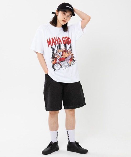 MAHAGRID(マハグリッド)の「『mahagrid/マハグリッド』SKELETON BIKER TEE/スケルトンバイク 半袖Tシャツ カットソー(Tシャツ/カットソー・レディース・ブラック/ホワイト・M/XL/L/S)」の17枚目の写真
