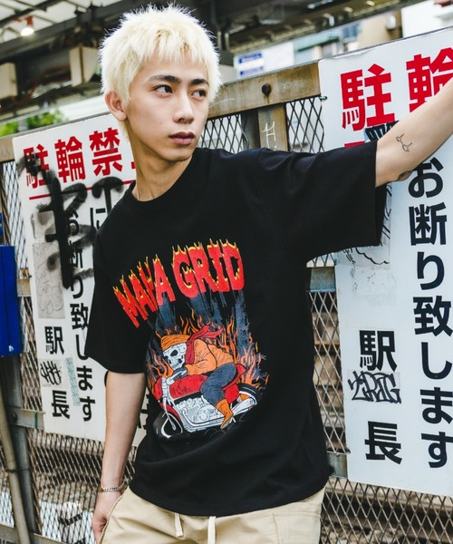 MAHAGRID(マハグリッド)の「『mahagrid/マハグリッド』SKELETON BIKER TEE/スケルトンバイク 半袖Tシャツ カットソー(Tシャツ/カットソー・レディース・ブラック/ホワイト・M/XL/L/S)」の22枚目の写真