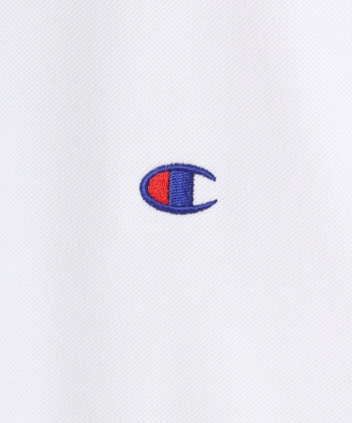 Champion（チャンピオン）の「Champion/チャンピオン カノコ ロゴワッペン ワンポイント刺繍 半袖ポロシャツ（ポロシャツ・メンズ・ブラック/ネイビー/モスグリーン/グレー/ホワイト・XL/L/M）」の14枚目の写真