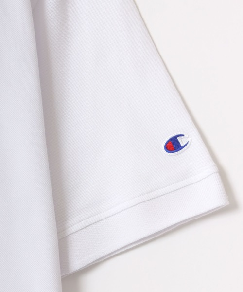 Champion（チャンピオン）の「Champion/チャンピオン カノコ ロゴワッペン ワンポイント刺繍 半袖ポロシャツ（ポロシャツ・メンズ・ブラック/ネイビー/モスグリーン/グレー/ホワイト・XL/L/M）」の15枚目の写真
