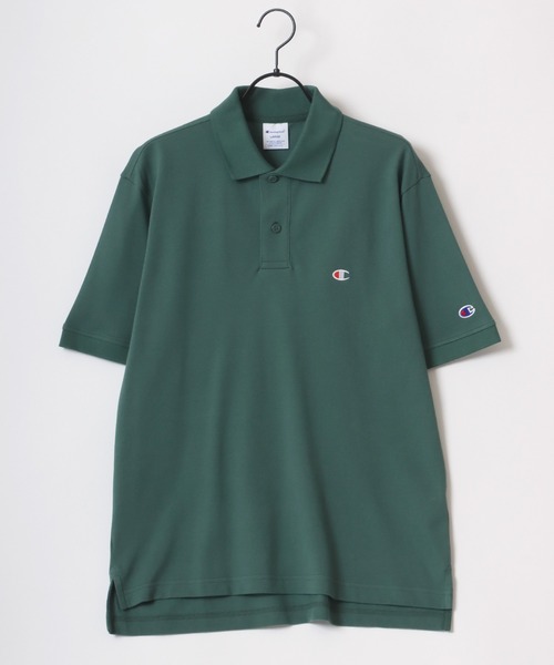 Champion（チャンピオン）の「Champion/チャンピオン カノコ ロゴワッペン ワンポイント刺繍 半袖ポロシャツ（ポロシャツ・メンズ・ブラック/ネイビー/モスグリーン/グレー/ホワイト・XL/L/M）」の9枚目の写真