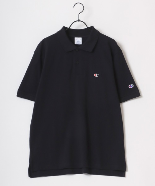 Champion（チャンピオン）の「Champion/チャンピオン カノコ ロゴワッペン ワンポイント刺繍 半袖ポロシャツ（ポロシャツ・メンズ・ブラック/ネイビー/モスグリーン/グレー/ホワイト・XL/L/M）」の7枚目の写真