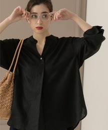 OPAQUE.CLIP | セットアップ対応 麻レーヨンスキッパーシャツ【洗濯機洗い可/接触冷感】(シャツ/ブラウス)