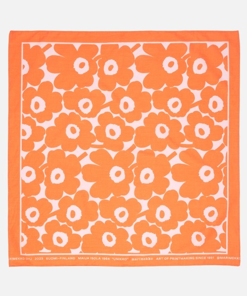 marimekko(マリメッコ)の「【kioski】Unikko / Astrilli bandana(ストール/ショール・レディース・オレンジ・FREE)」の1枚目の写真