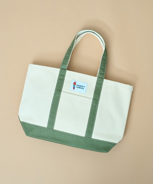 PARROTT CANVAS（パロットキャンバス）の「【PARROTT CANVAS】パロットキャンバス グリーンビルクラシックトートバッグ ミディアム（トートバッグ・レディース・レッド/イエロー/オレンジ/ネイビー/オリーブ/ライトブルー/ブルー・FREE）」の2枚目の写真